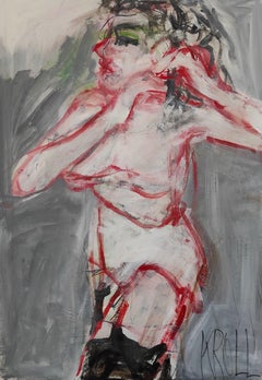 Red nude, Painting, Acrylic on Other