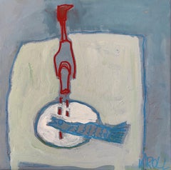 Still  life with fish, Painting, Acrylic on Canvas