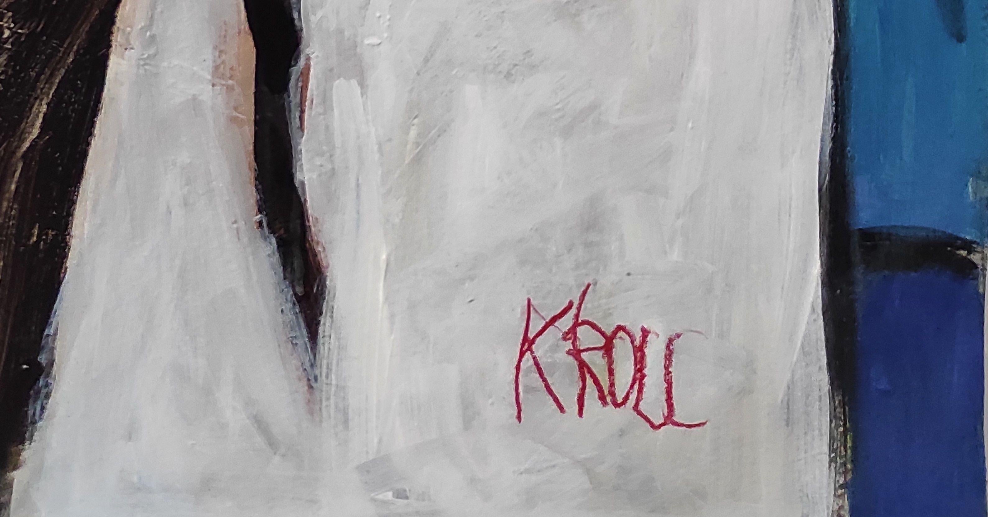 Without face III, Painting, Acrylic on Paper For Sale 3