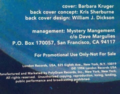 Original Barbara Kruger Vinyl Record Art