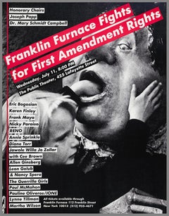 Vintage Barbara Kruger Franklin Furnace Rights poster 