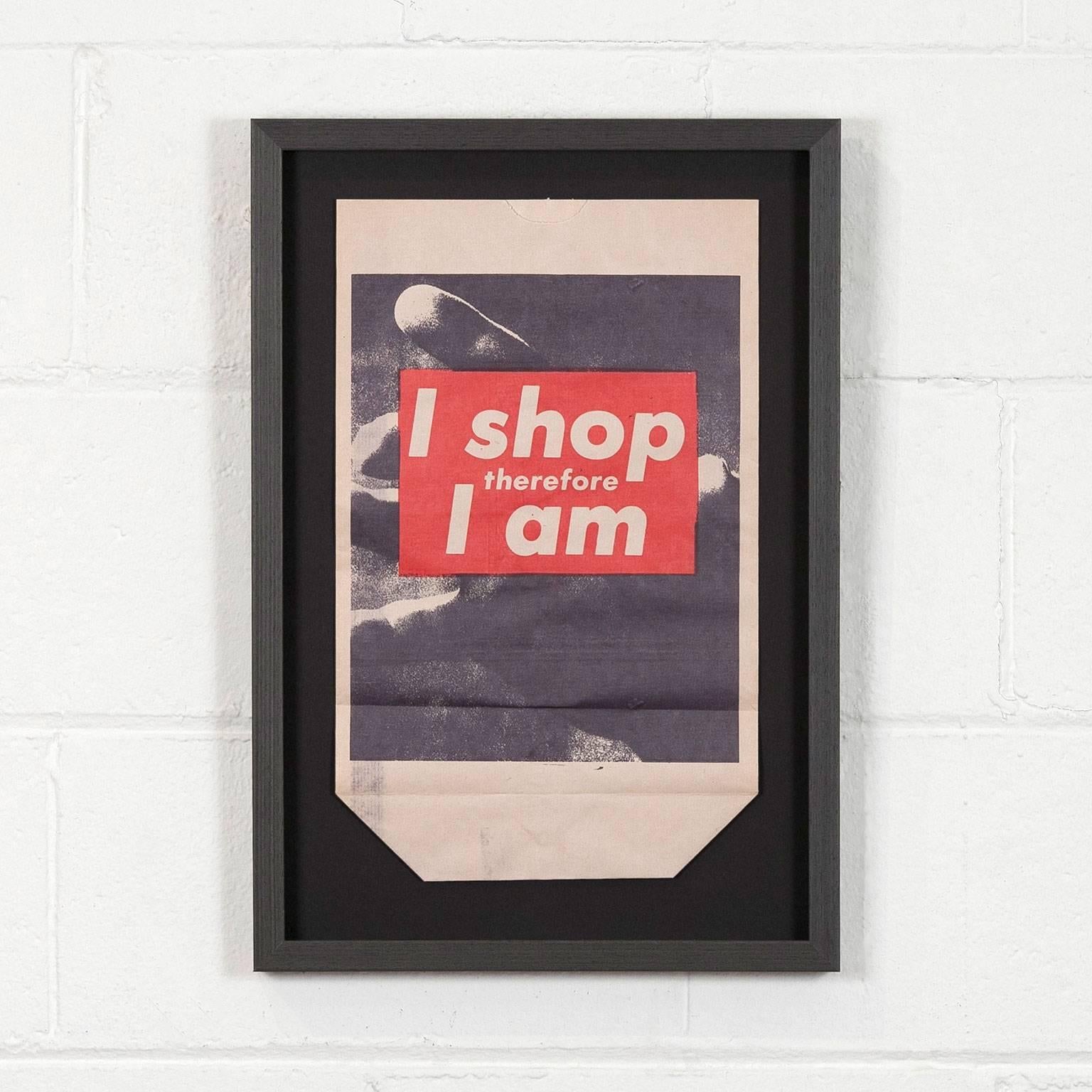 barbara kruger i shop therefore i am