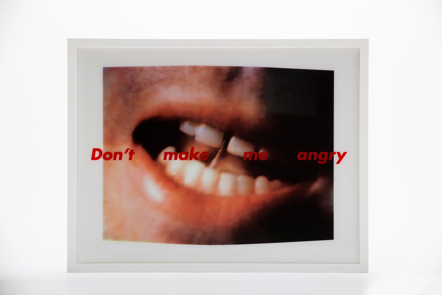 Don't Make Me Angry C-Print by Barbara Kruger