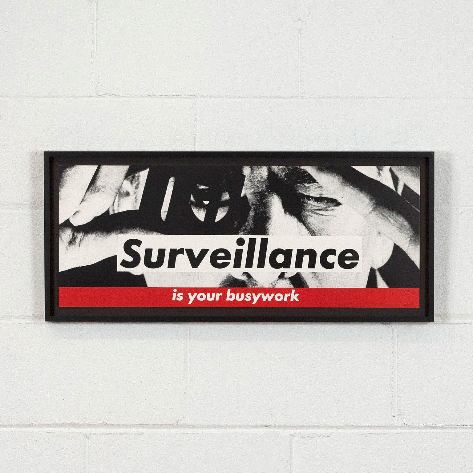 Surveillance, Colour lithograph collage - Print by Barbara Kruger