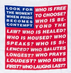 Untitled (Flag) -- Screen Print, Text Art by Barbara Kruger 