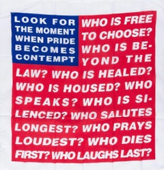 Sin título (Bandera) -- Serigrafía, Texto Arte de Barbara Kruger