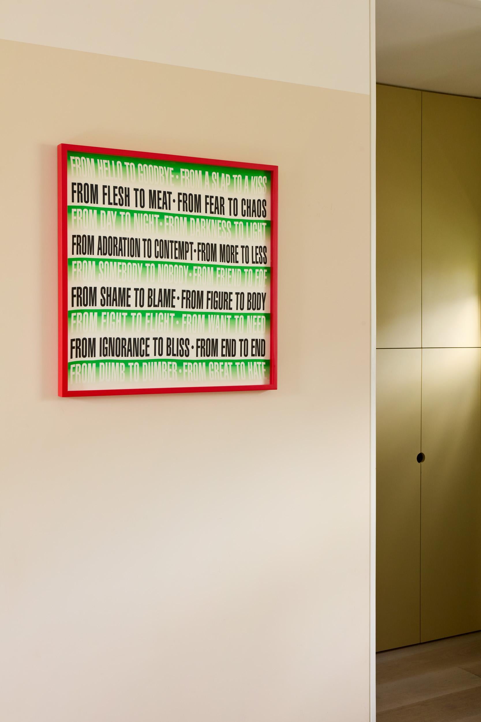 Untitled (Hello/Goodbye) -- Silk Scarf, Text Art by Barbara Kruger For Sale 1