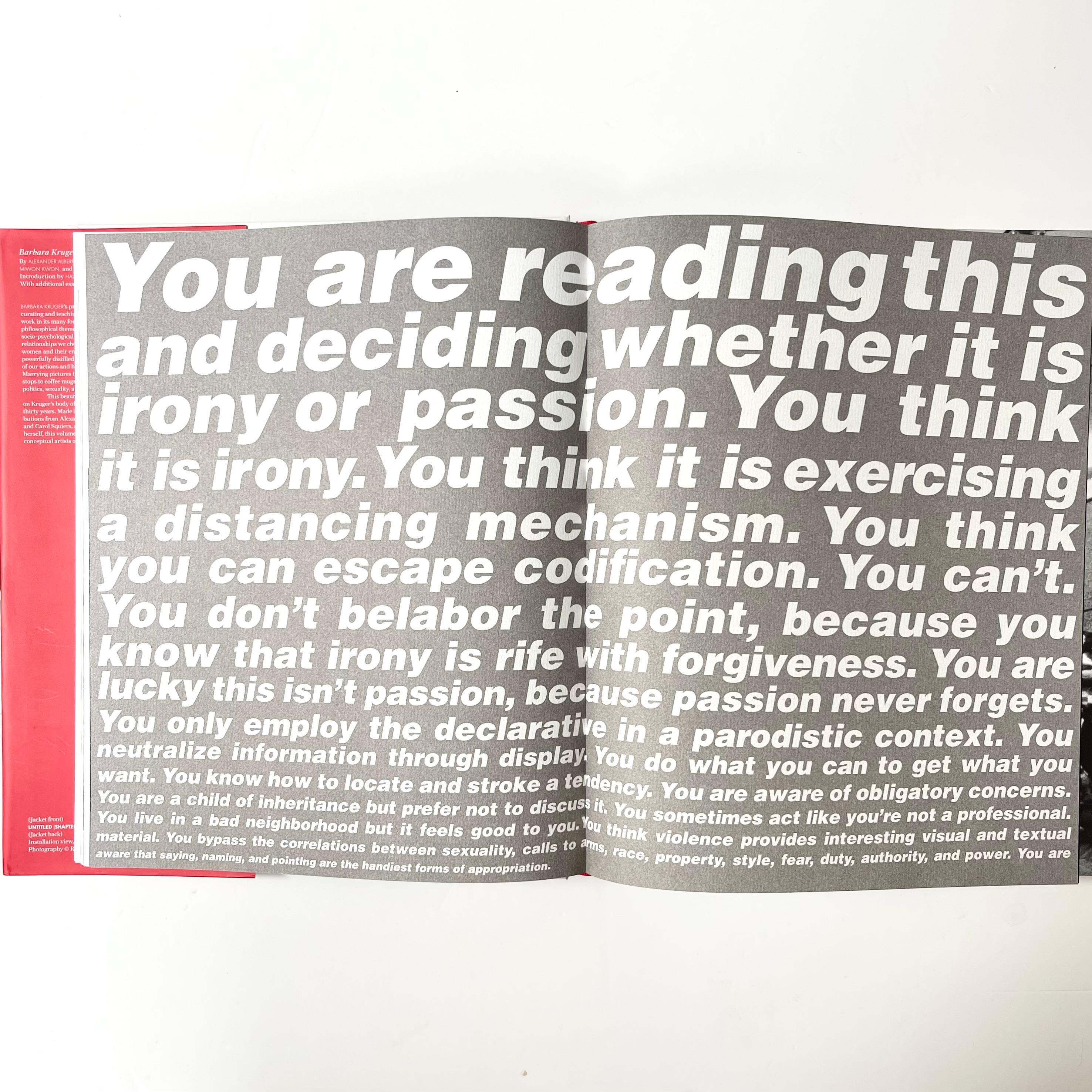 Contemporary Barbara Kruger Monograph 1st edition 2010
