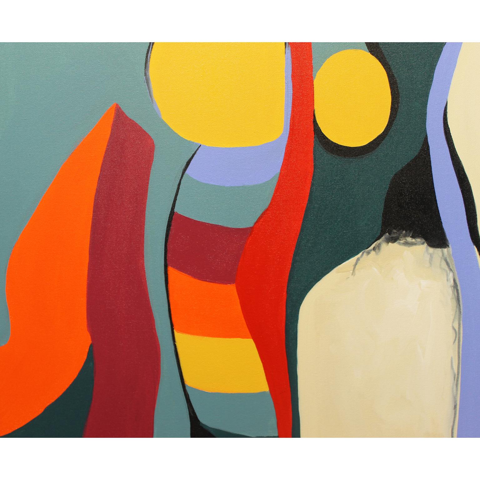 Senden Sie in ein Clown - abstraktes Gemälde (Abstrakt), Painting, von Barbara Krupp