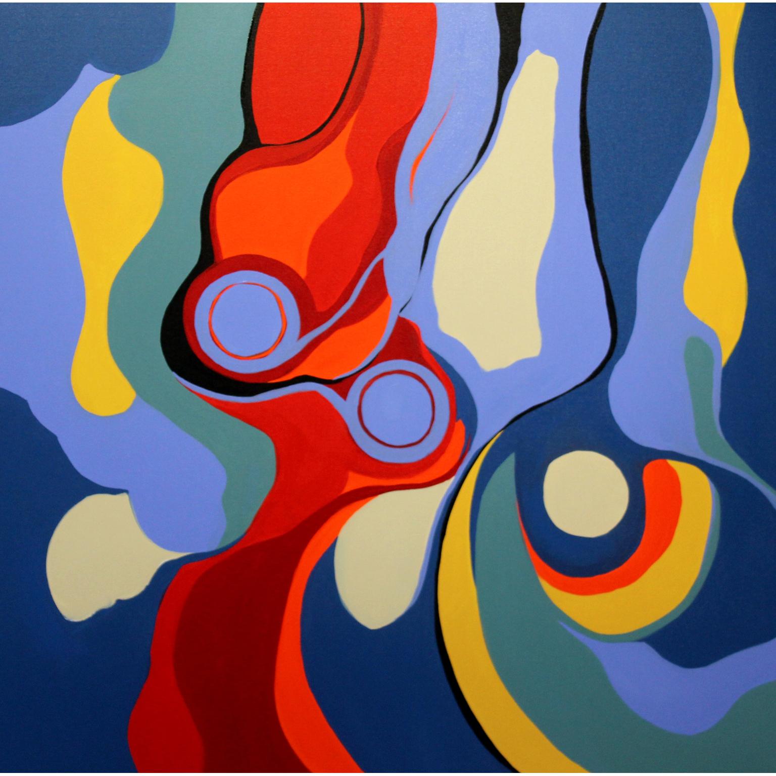 Barbara Krupp Abstract Painting - Space game - abstract painting
