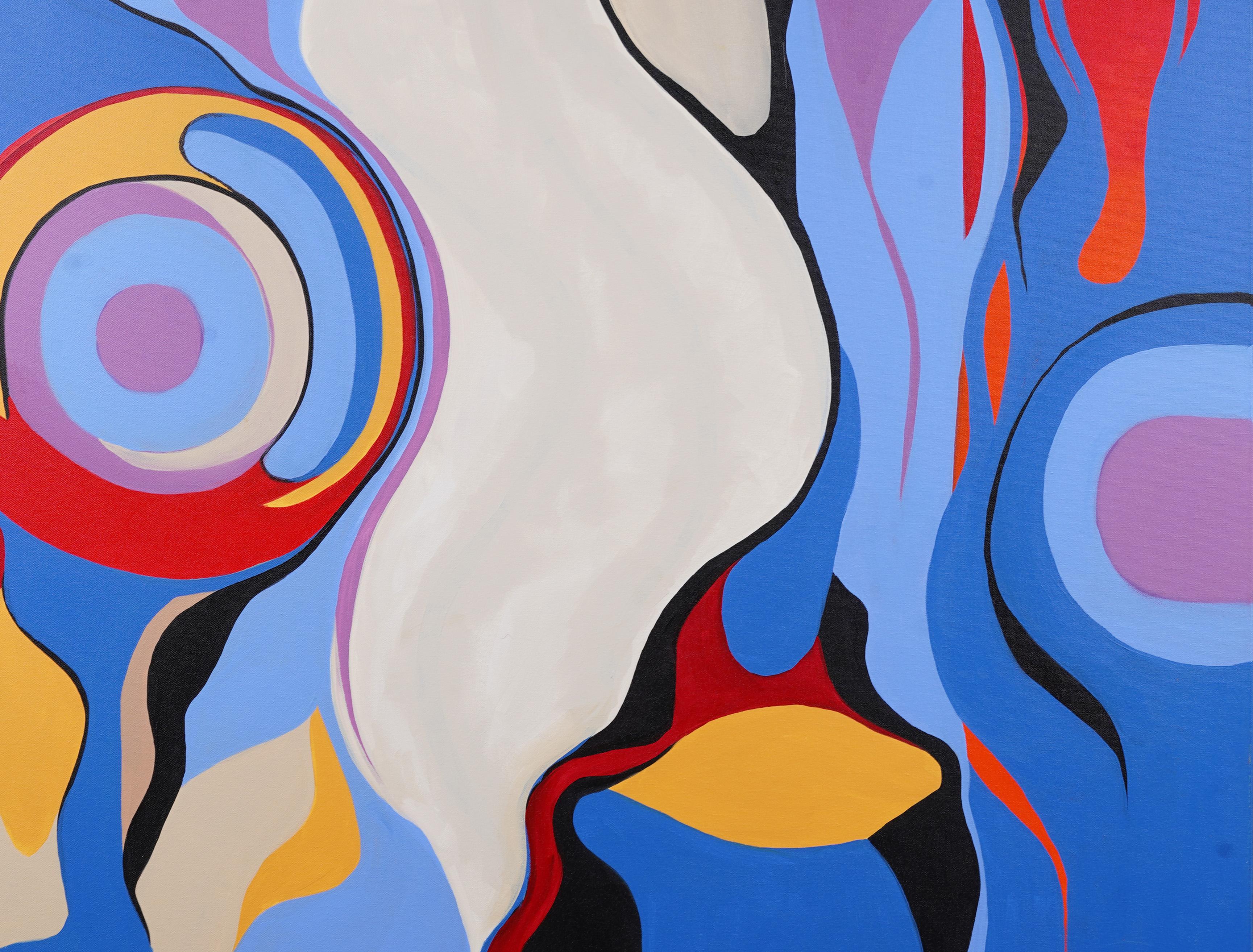 Peinture de femme expressionniste abstraite moderniste américaine signée en vente 1