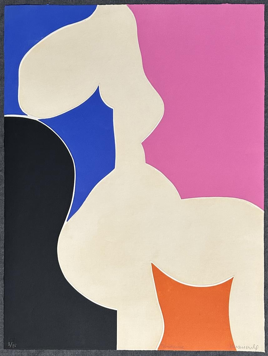 1969 Signed Limited Edition Etching Abstract Nude For Sale 4