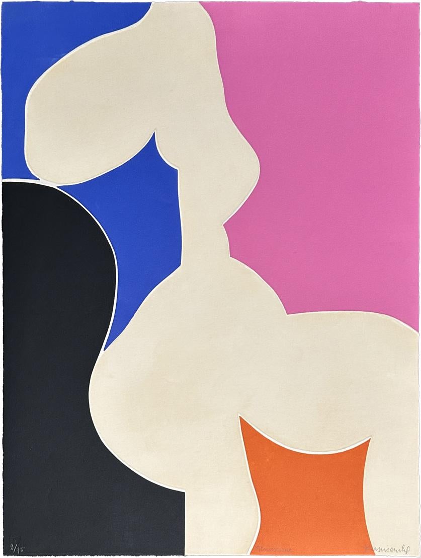 Barbara Kwasniewska Figurative Print - 1969 Signed Limited Edition Etching Abstract Nude