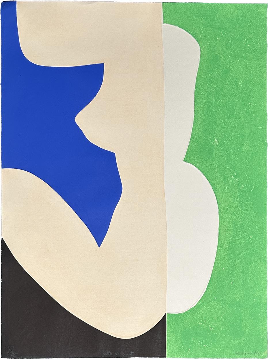 Figurative Print de Barbara Kwasniewska - Campanas de noche  1969 Edición limitada firmada al aguafuerte Desnudo abstracto