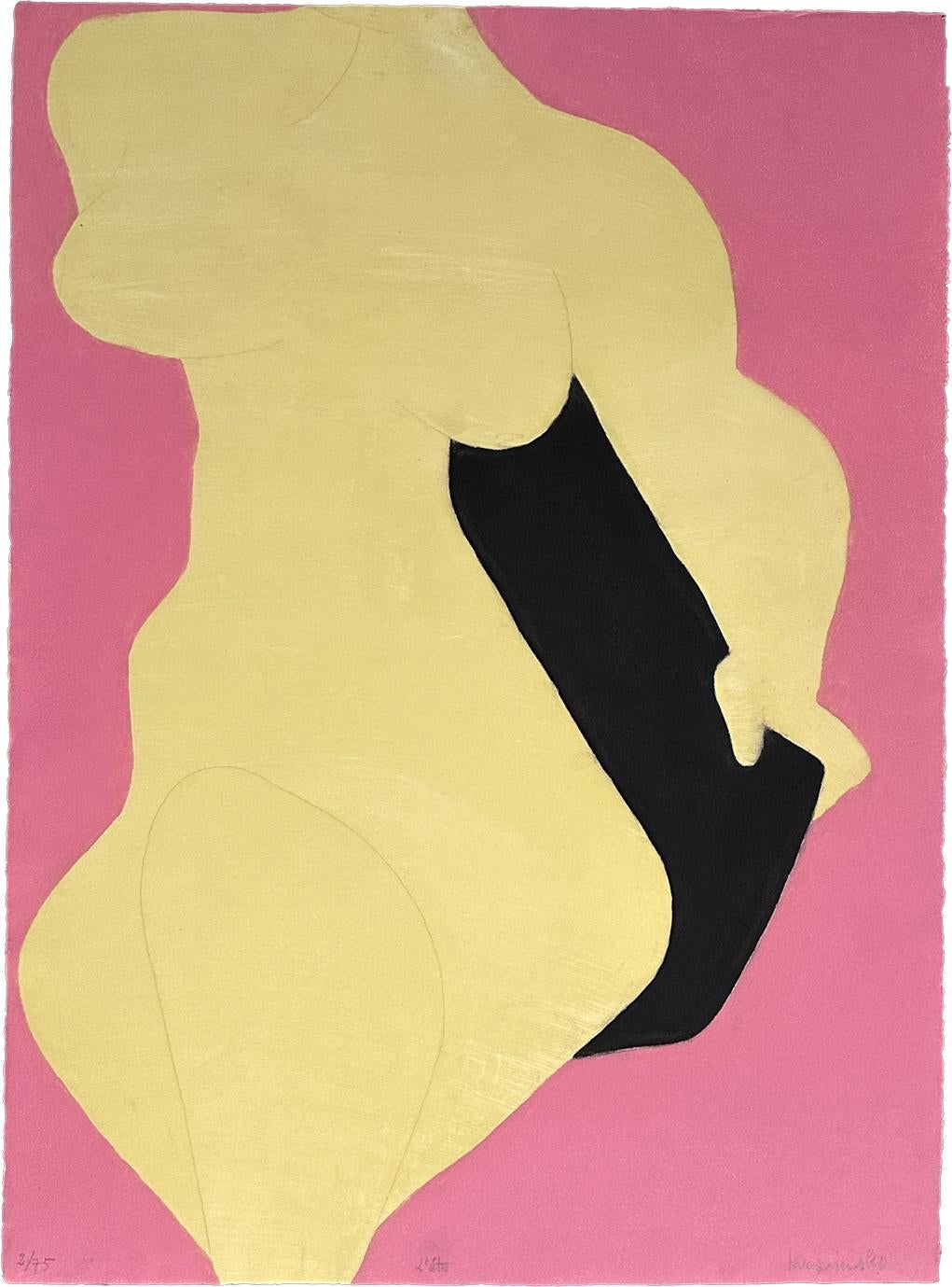 Figurative Print de Barbara Kwasniewska - L'ETE 1969 Grabado firmado Edición limitada