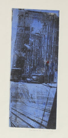 Vintage Indigo San Francisco City Detail 1970 Photo-Etching