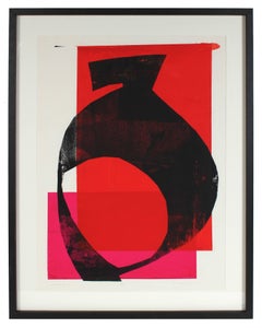"Circular Form" Large Abstract Serigraph, 1971