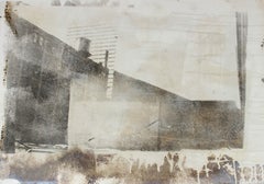 Vintage Industrial Abstract Cityscape, Photo Emulsion Print, 1977