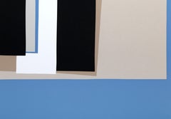 Obélisque Astral, sérigraphie géométrique colorée en soie