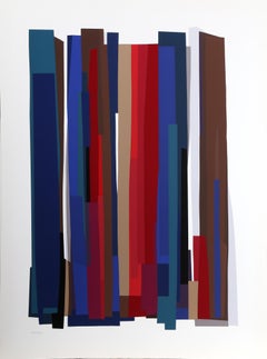 Inspiration, Colorful Geometric Silkscreen by Barbara Lynch Zinkel