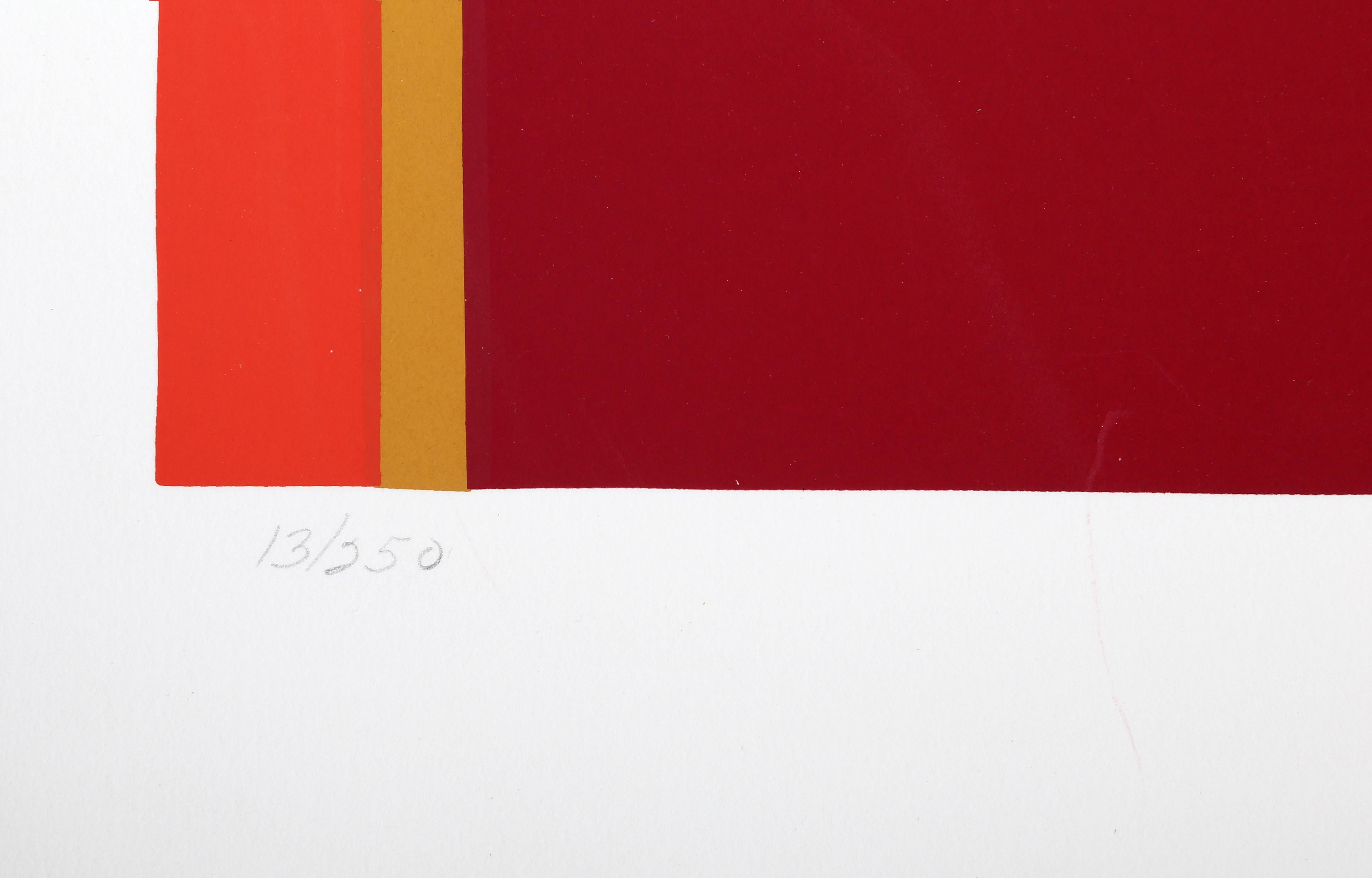 Reverie, farbenfroher geometrischer Siebdruck aus Seide von Barbara Lynch Zinkel im Angebot 2