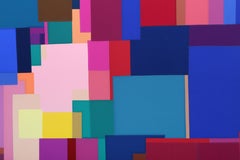 Sunset, Colorful Geometric Silkscreen by Barbara Lynch Zinkel