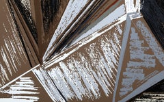 Triangles in the Air, Abstract Minimalist Screenprint by Barbara Lynch Zinkel