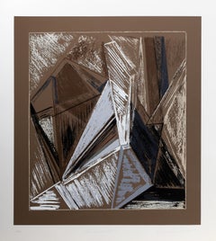 Triangles in the Air, Abstract Silkscreen by Barbara Lynch Zinkel