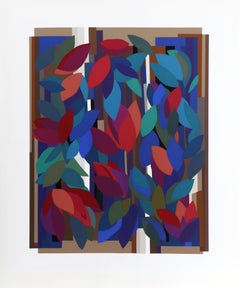 Vintage Wildwood, Colorful Geometric Silkscreen by Barbara Lynch Zinkel