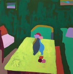Recolección 106 (Auvillar), verde, brillante,  abstracto, geométrico