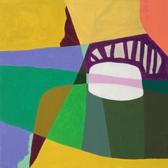 Recolección 145 (Montauk), abstracto, brillante, geométrico, patrón, paisaje