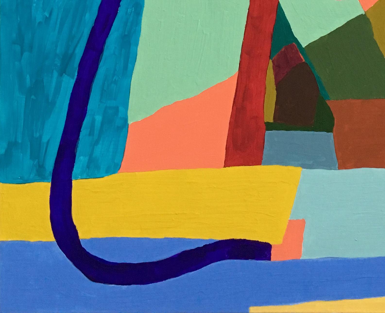 Recollection 146 (Montauk), bright colors, abstract, landscape, geometric - Painting by Barbara Marks