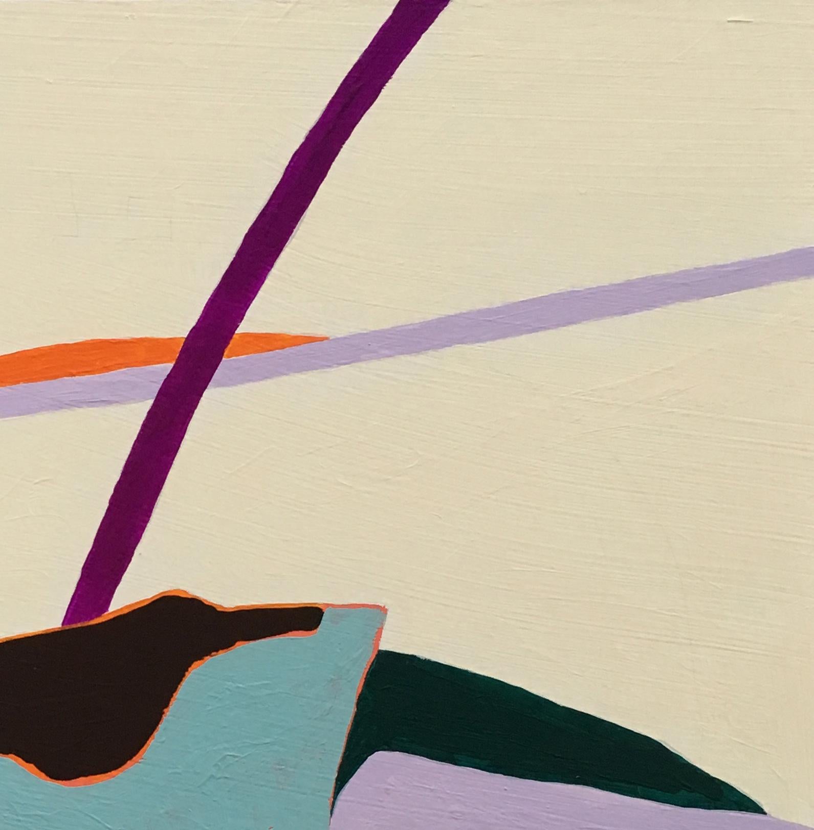 Recolección 68 (Stony Creek), pastel, abstracto, técnica mixta, geométrico - Abstract Painting Marrón de Barbara Marks