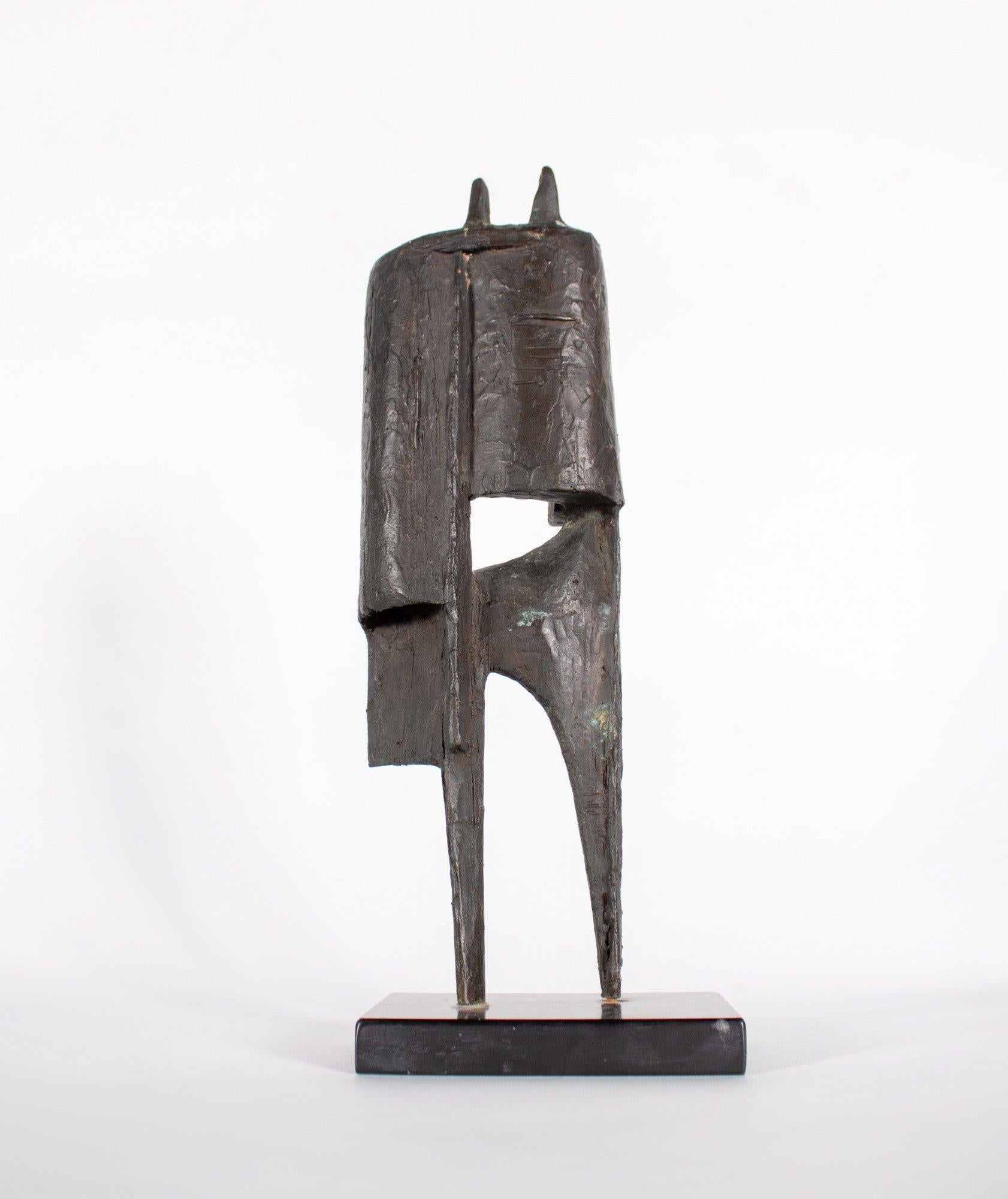 Figuras unidas, Escultura abstracta figurativa de bronce brutalista, Mediados del siglo XX - Sculpture de Barbara Neijna