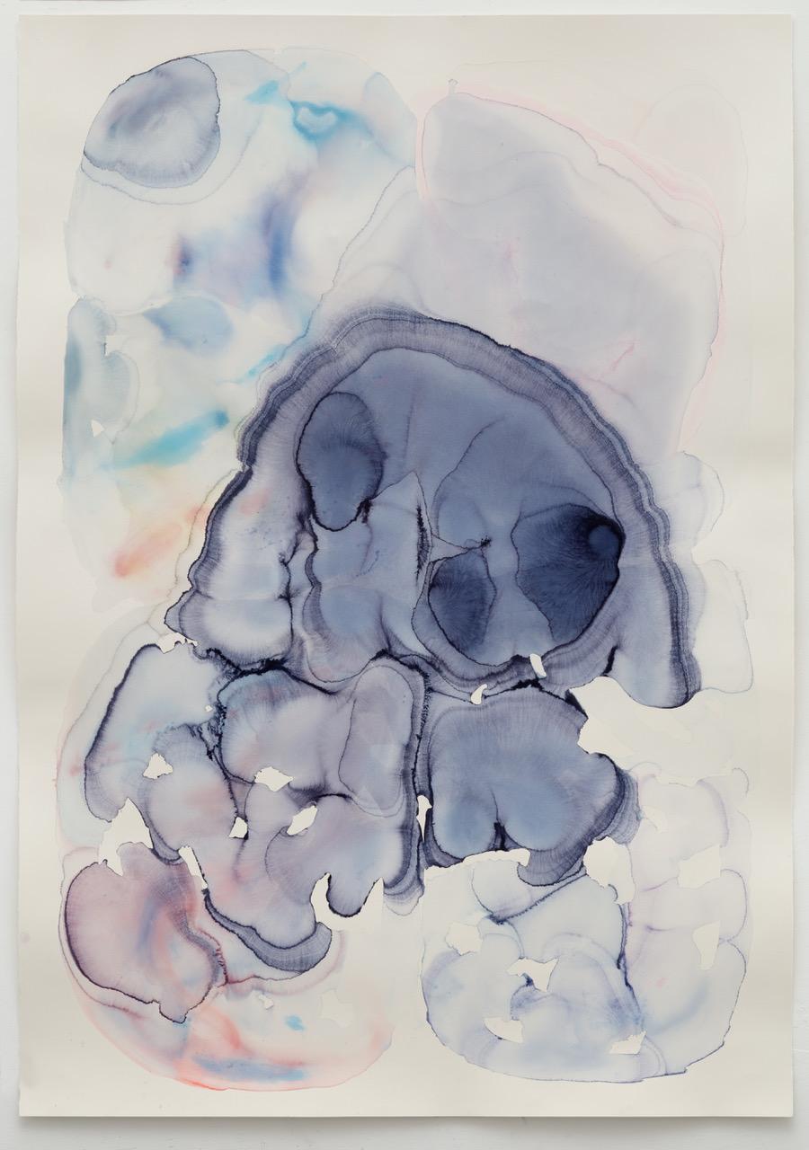 Barbara Nicholls Abstract Painting - 'HYDRAULIC GRADIENT', 2016 Watercolour on Saunders Waterford