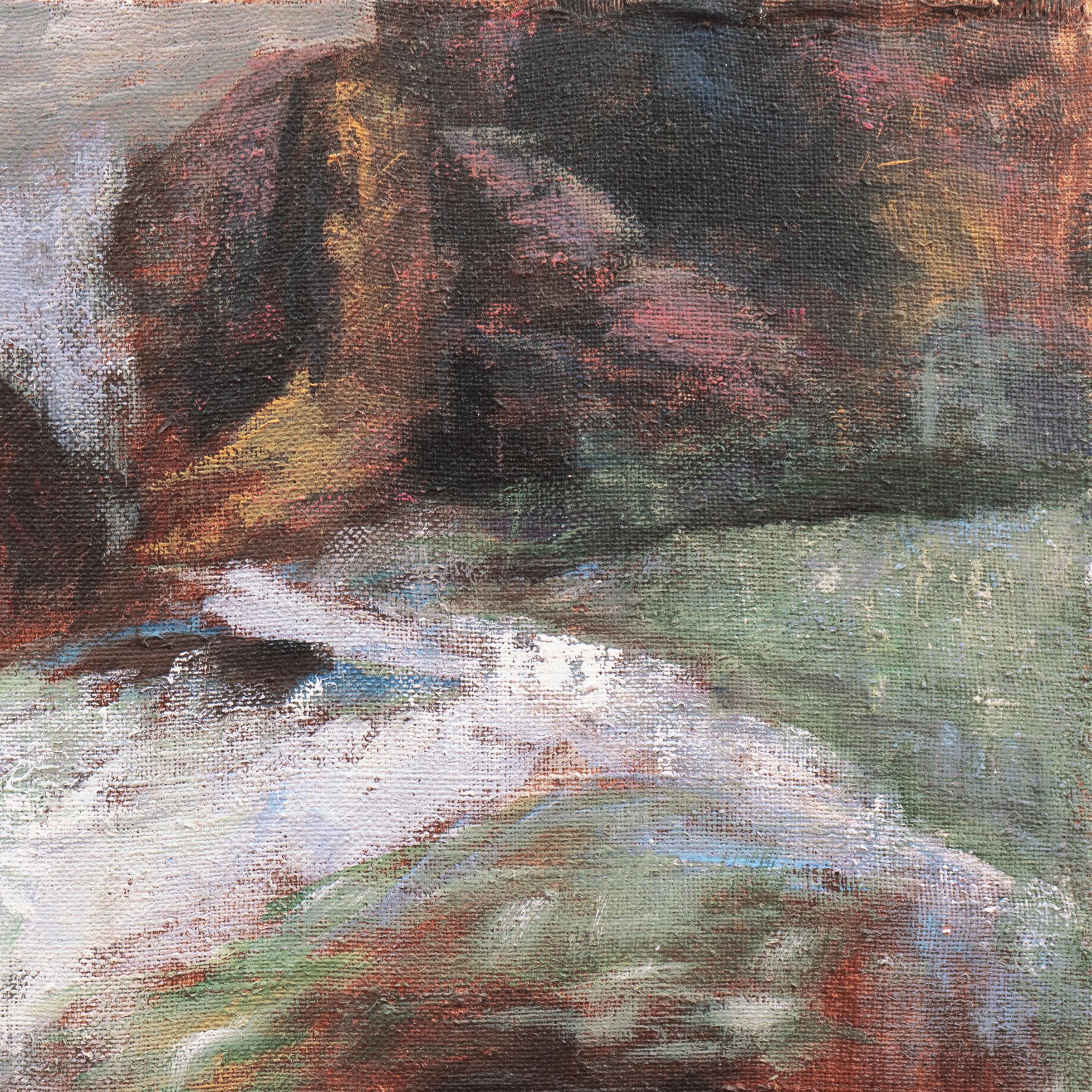 'Expressionist Seascape', San Francisco Bay Area Abstraction, Woman Artist, Oil For Sale 3