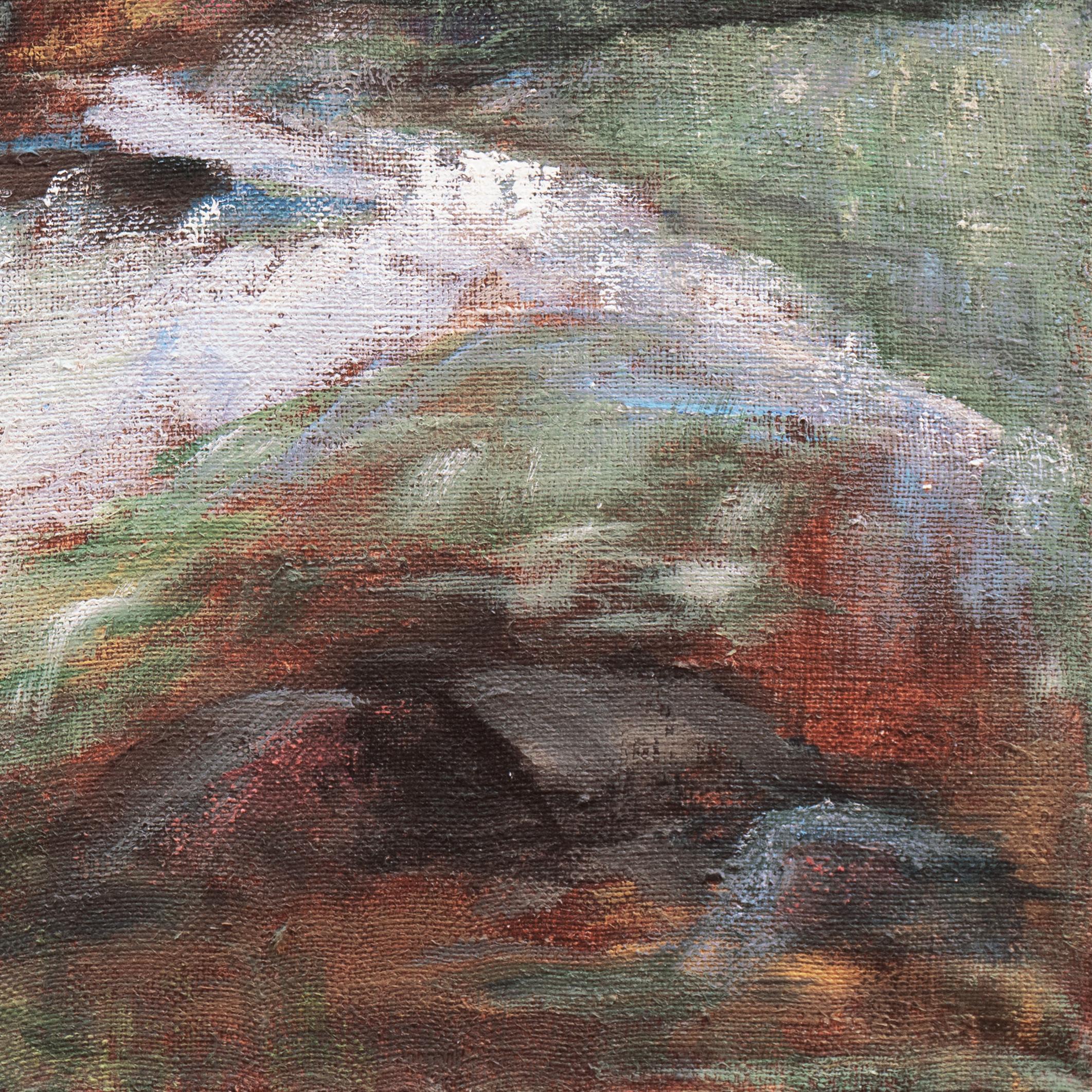 'Expressionist Seascape', San Francisco Bay Area Abstraction, Woman Artist, Oil For Sale 4