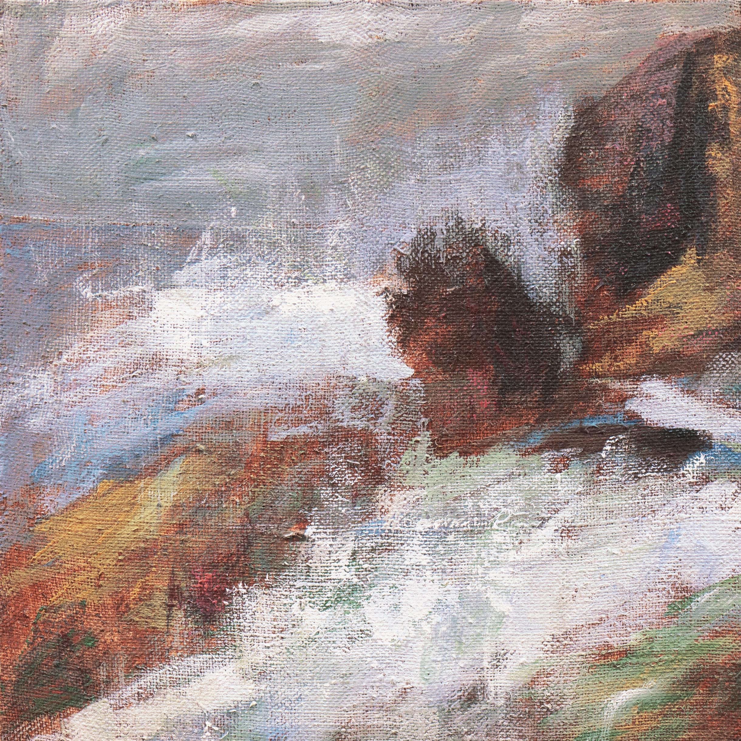 'Expressionist Seascape', San Francisco Bay Area Abstraction, Woman Artist, Oil For Sale 5