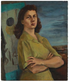 Intense Portrait of a Woman 1944-45 Oil