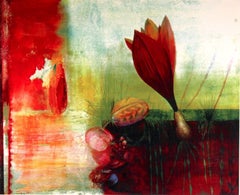 Barbara Rogers Swamp Flower Signed Contemporary Lithograph 9/22 Framed