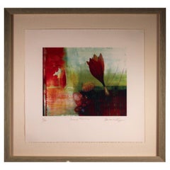 Barbara Rogers, lithographie contemporaine encadrée « Swamp Flower », 9/22