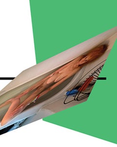 Konzeptuelle Distortion Color Walls mit post hospital Bathtub-Foto