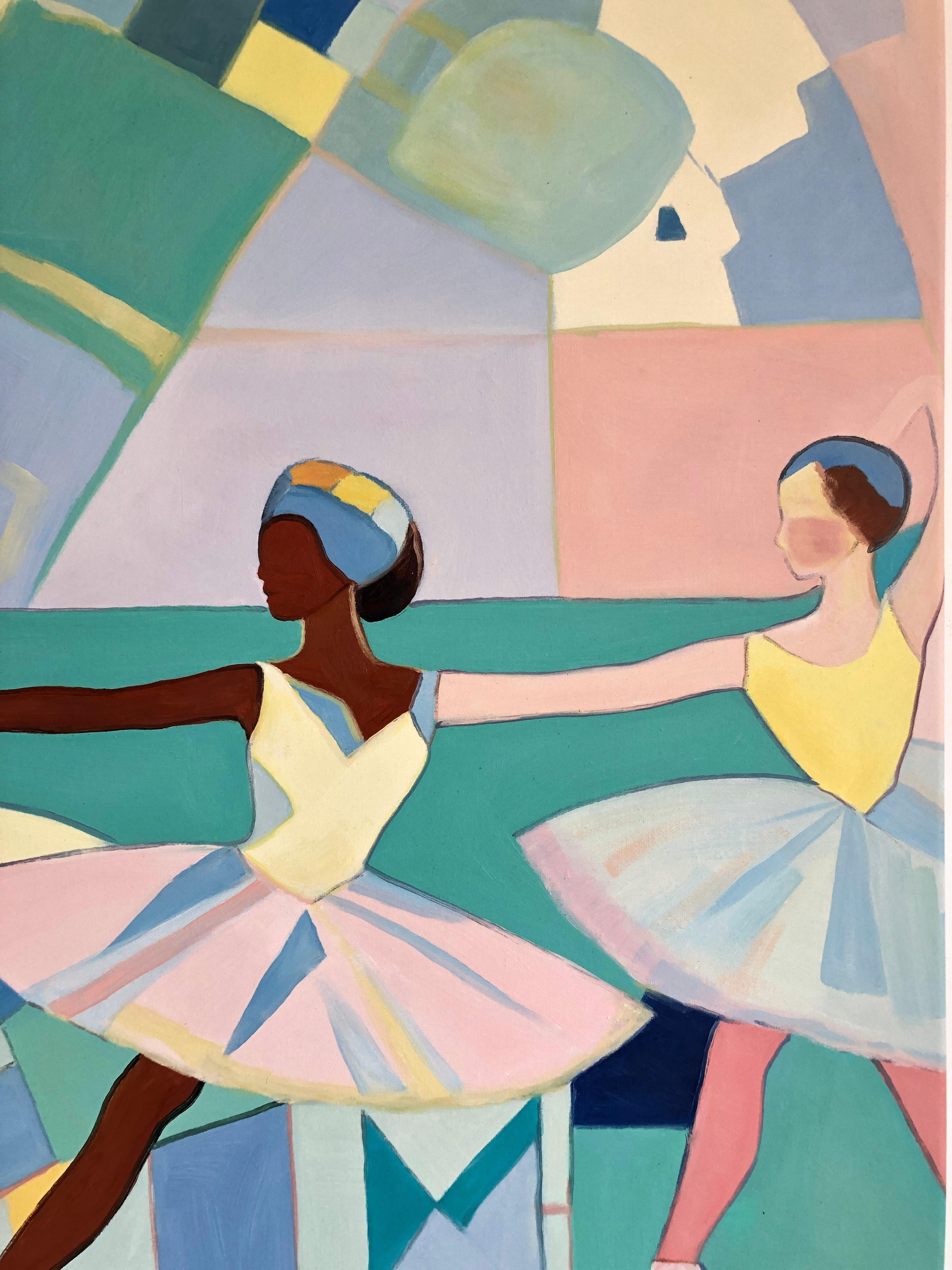 Una coreografia di luce e grazia - B.Schaumann - Danzatori contemporanei che dipingono in vendita 7