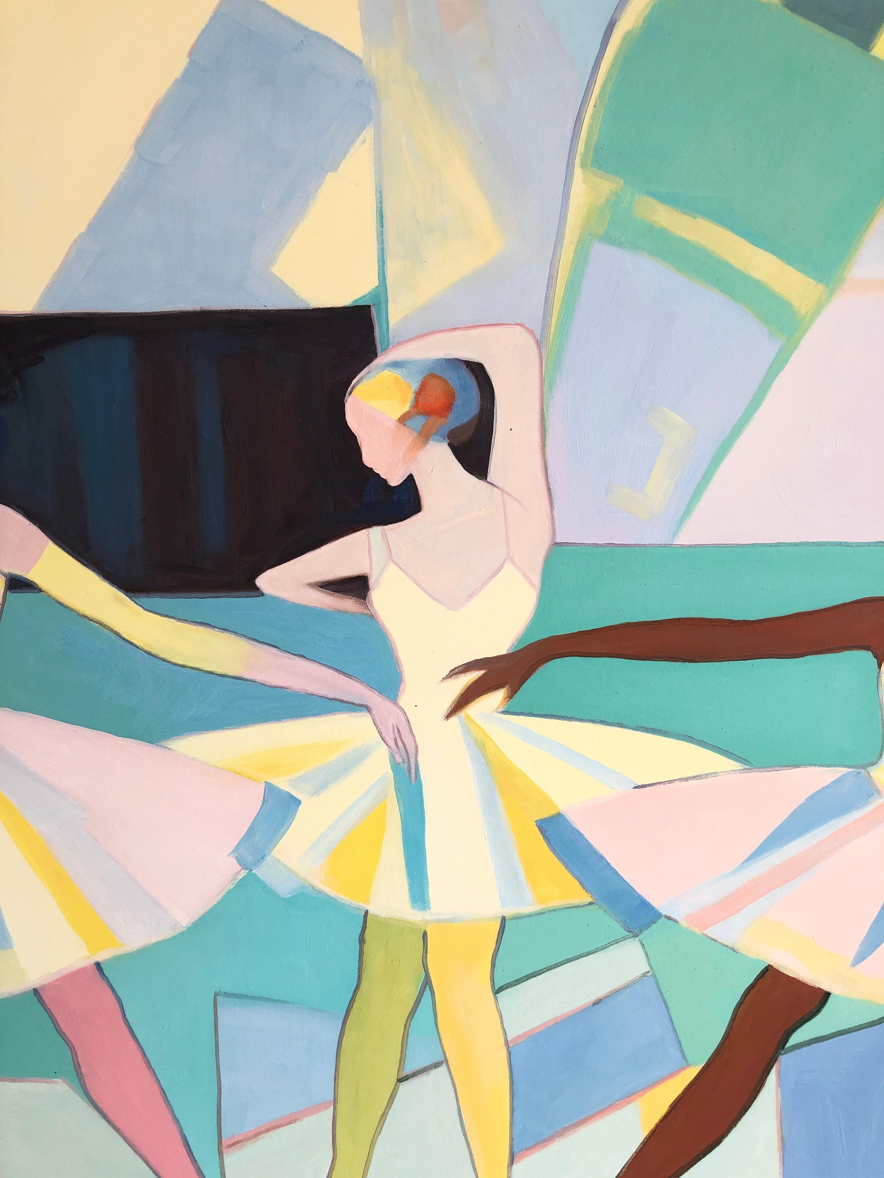 Una coreografia di luce e grazia - B.Schaumann - Danzatori contemporanei che dipingono in vendita 9