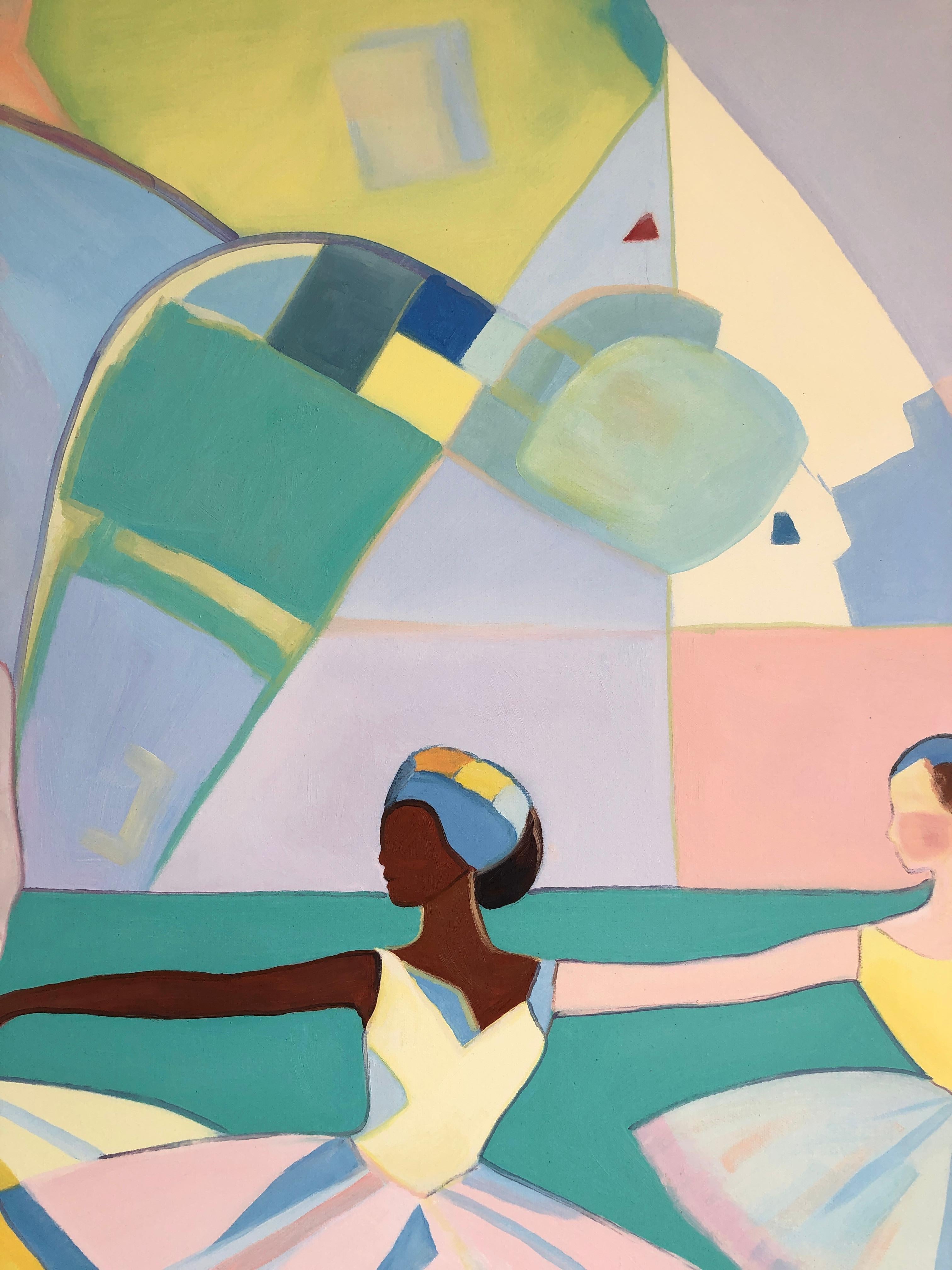 Una coreografia di luce e grazia - B.Schaumann - Danzatori contemporanei che dipingono in vendita 12