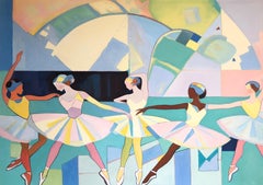 A Choreography of Light and Grace - B.Schaumann - Contemporary Dancers Painting