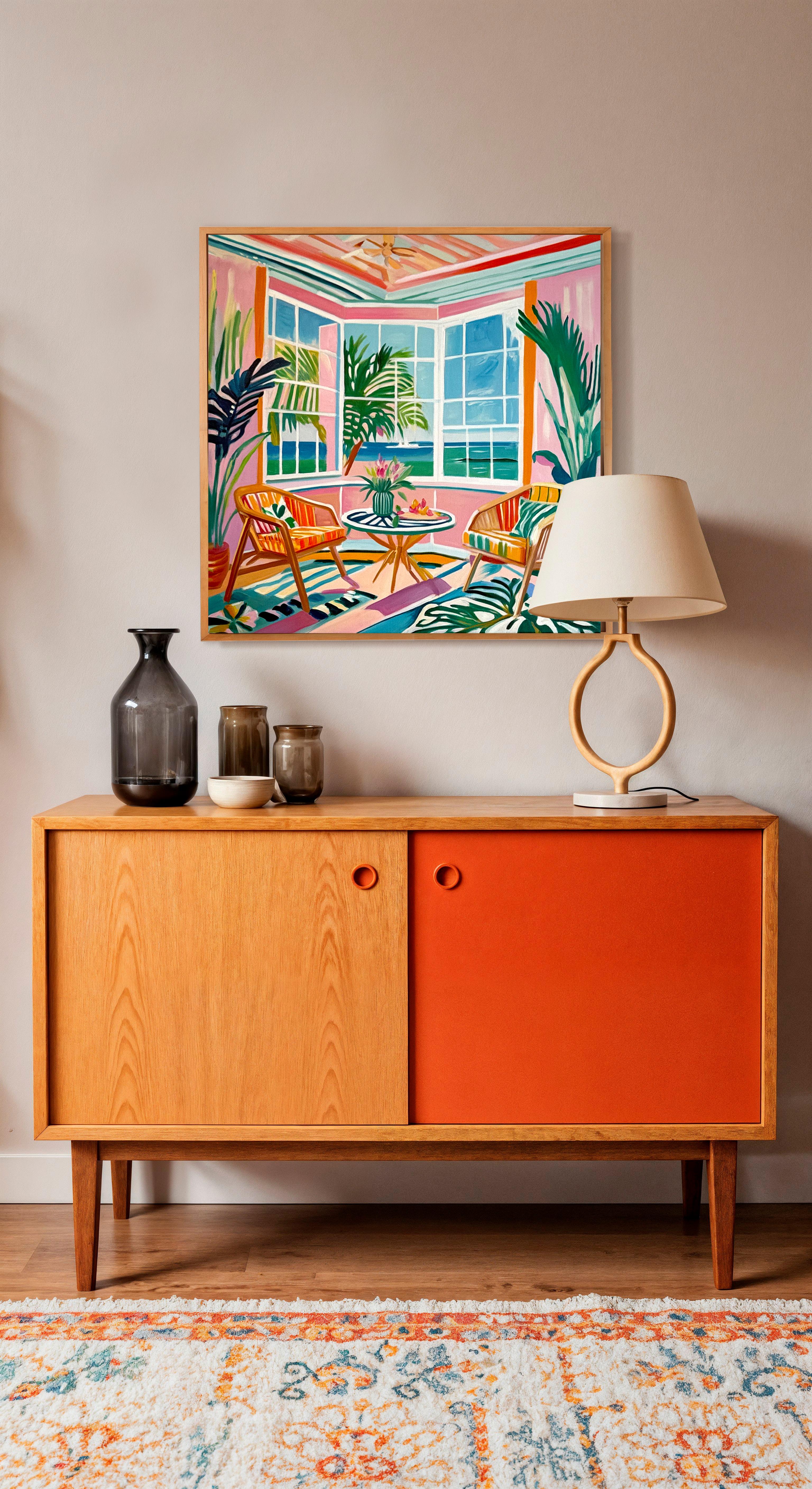 Barber Schaumann is a contemporary artist known for her vibrant, abstract interpretations of the female form. Her work combines bold colors with modern, geometric shapes, blending elements of cubism and abstraction. Schaumann's pieces celebrate the
