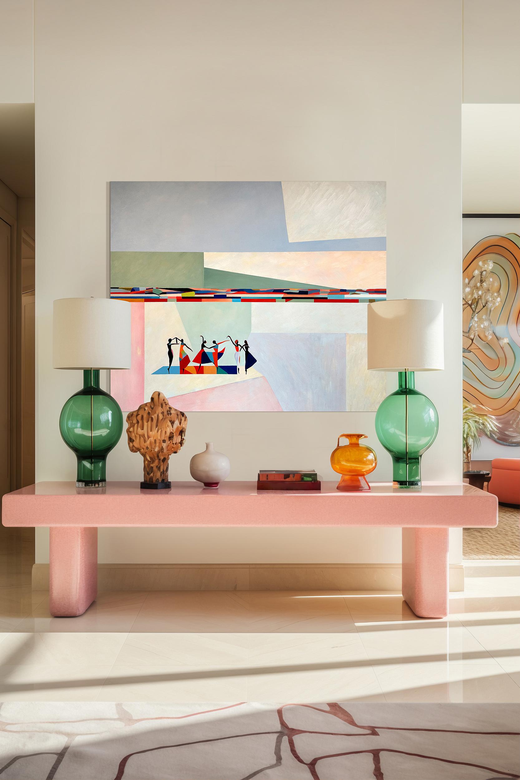 A Song in motion by B. Schaumann - Contemporary Abstract Dancers Painting en venta 7