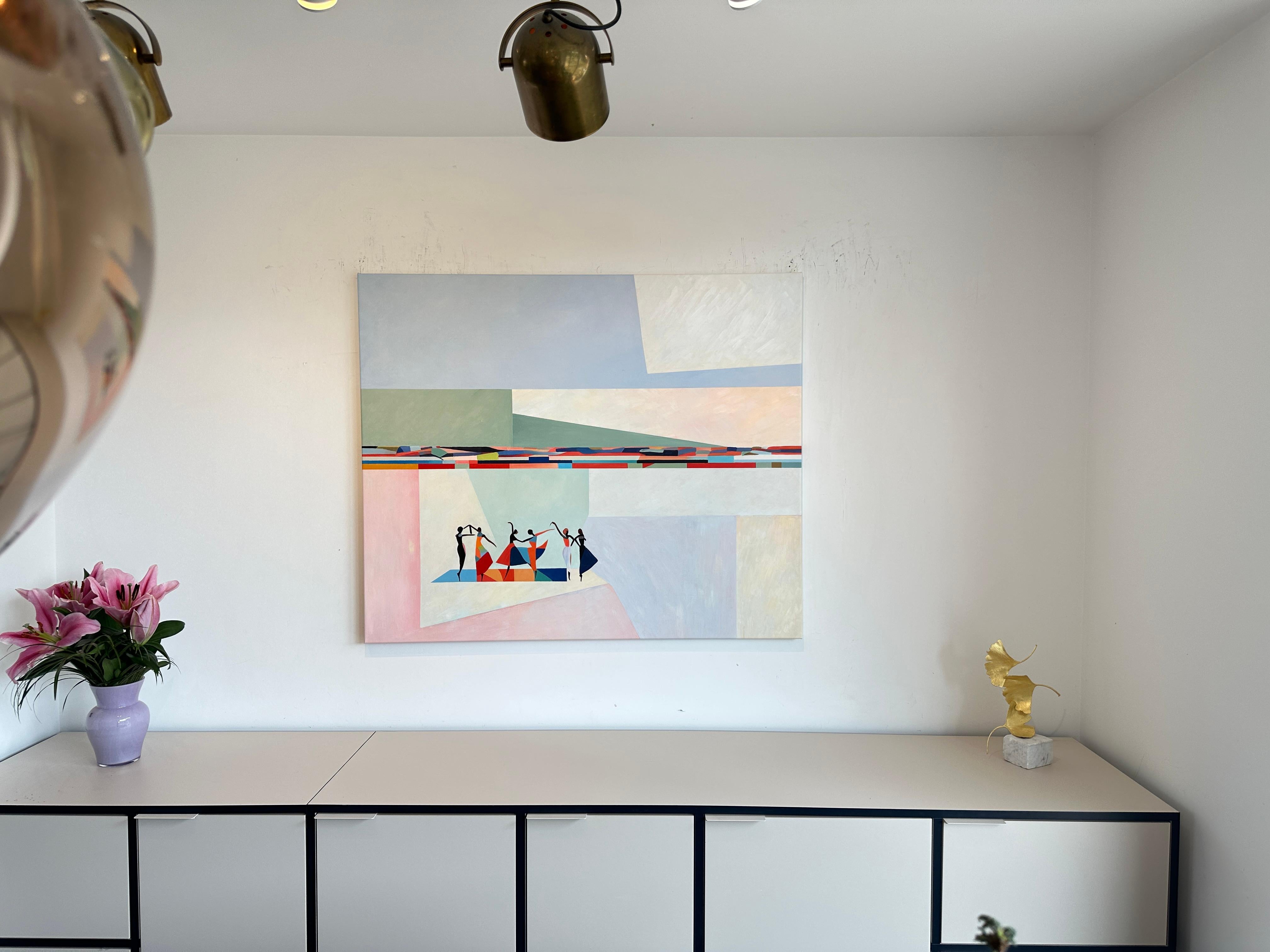 A Song in motion by B. Schaumann - Contemporary Abstract Dancers Painting en venta 2