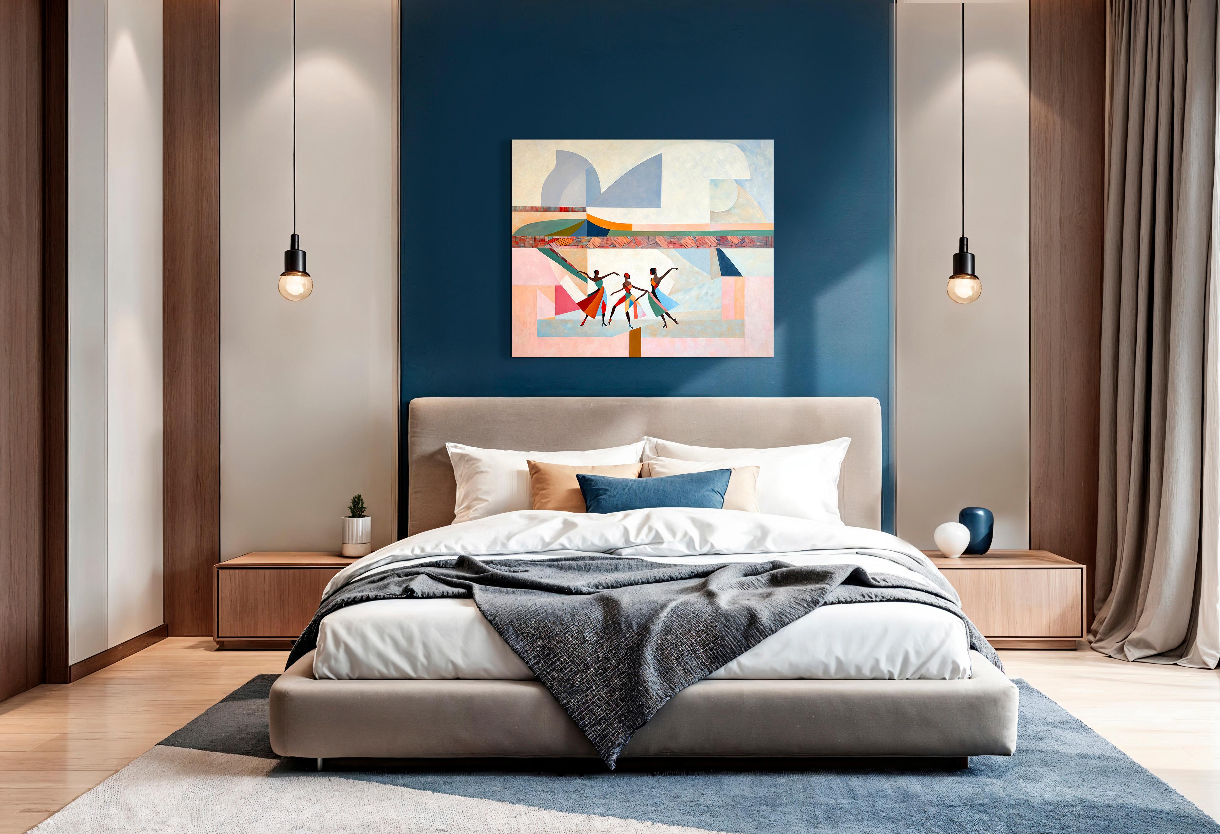 A Tapestry of Movement by B. Schaumann - Contemporary Abstract Dancers Painting en venta 6